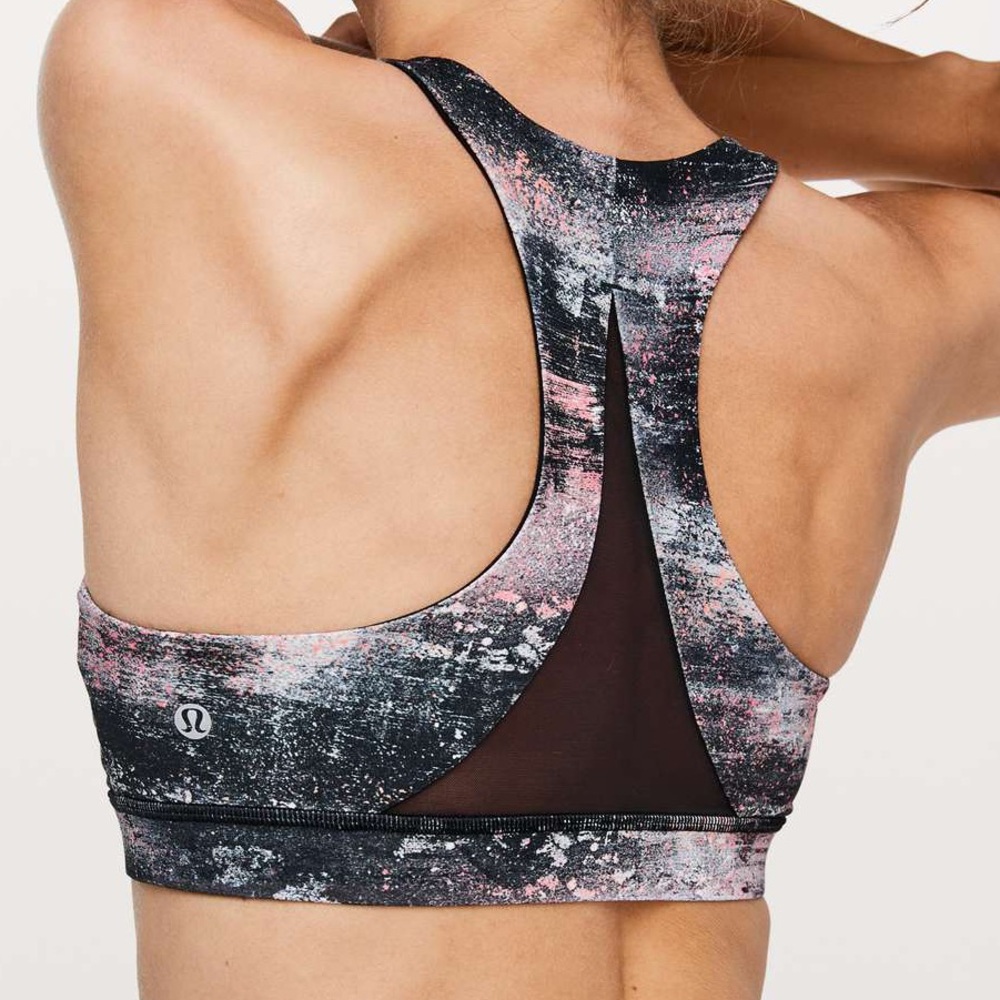 Lululemon Invigorate Bra in Azurite Poppy Coral Multi